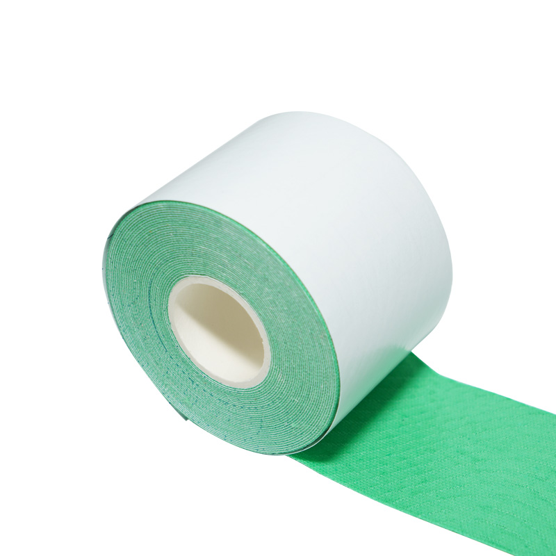 Nastro kinesiologico patch in cotone verde