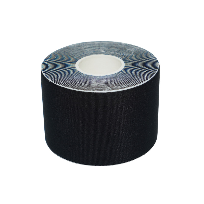 Patch muscolare elastica a quattro lati in nylon nero Nastro kinesiologico